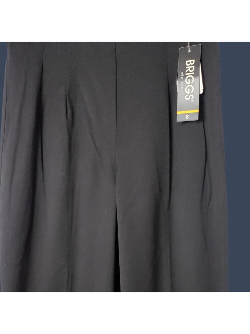 Briggs NY Womens Pleated Straight Dress Pants Black Size 8 - Picture 15 of 16